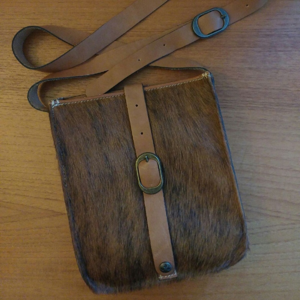 Patricia Nash Crossbody Bag Purse with Fur